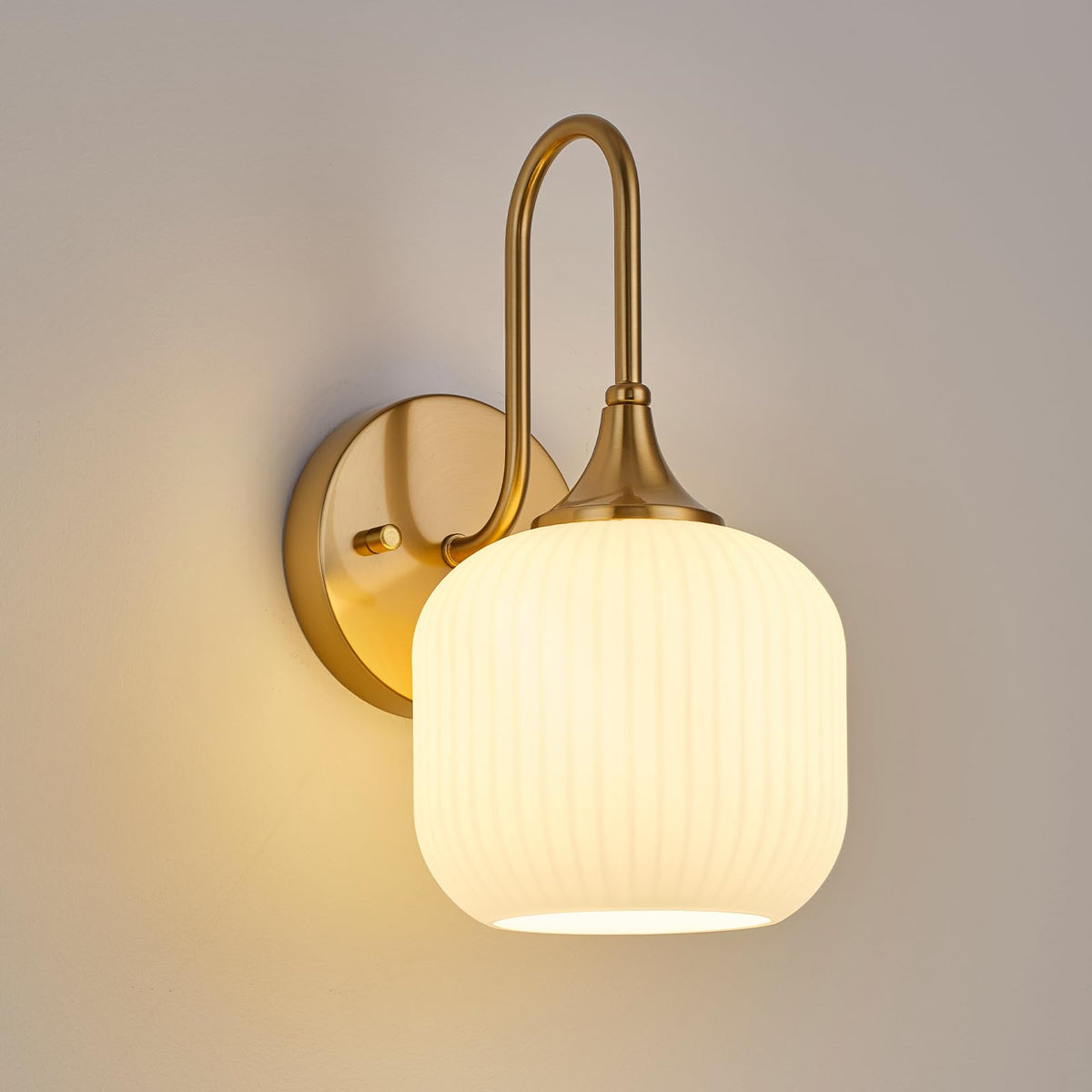 Vintage Brass Gold Bathroom Wall Sconce