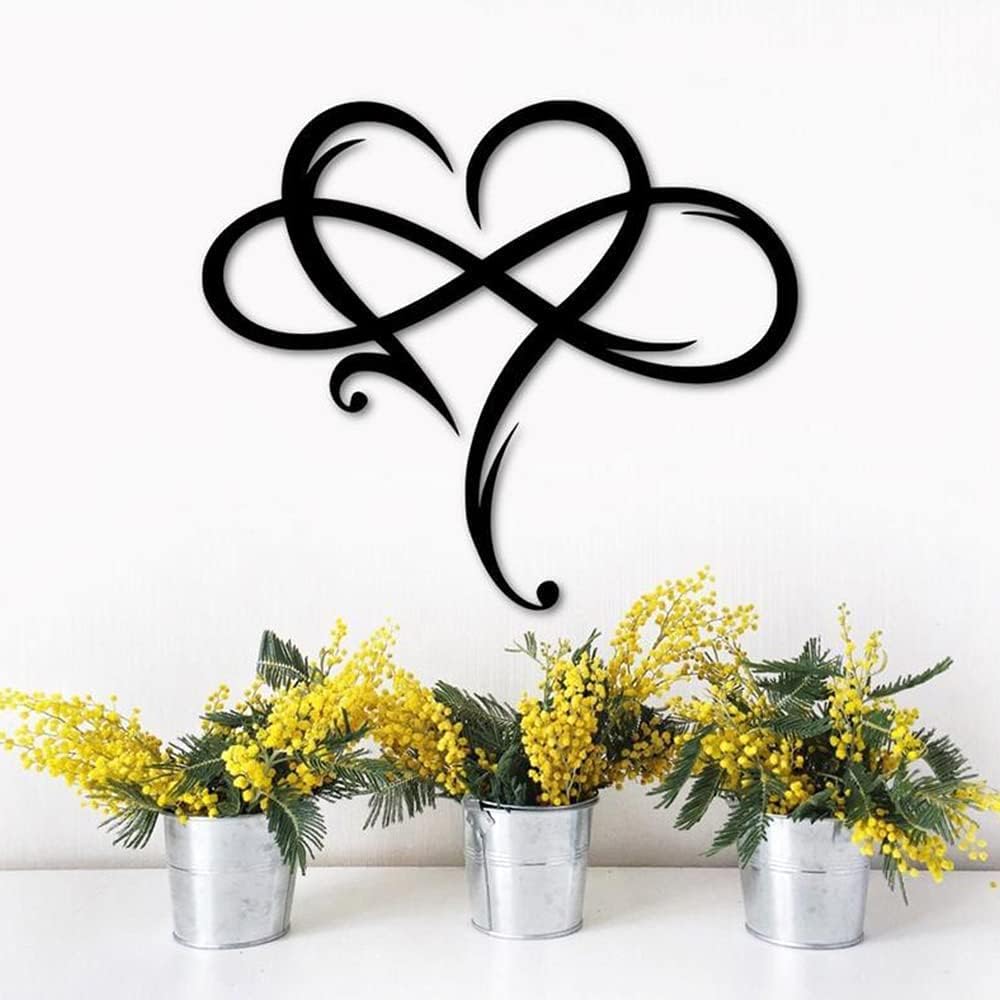 Infinity Heart Metal Wall Art Decor