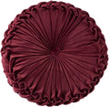 Velvet Pleated Round Floor Throw Pillow
