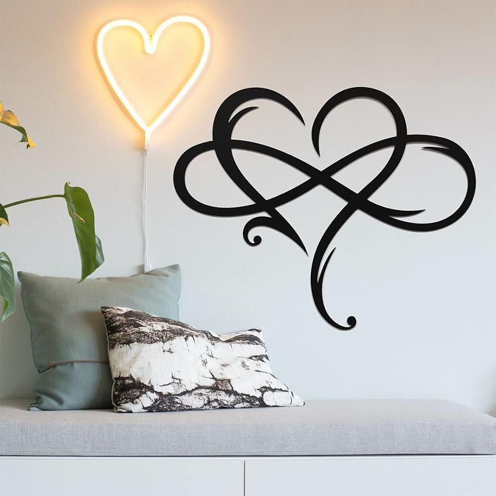 Infinity Heart Metal Wall Art Decor