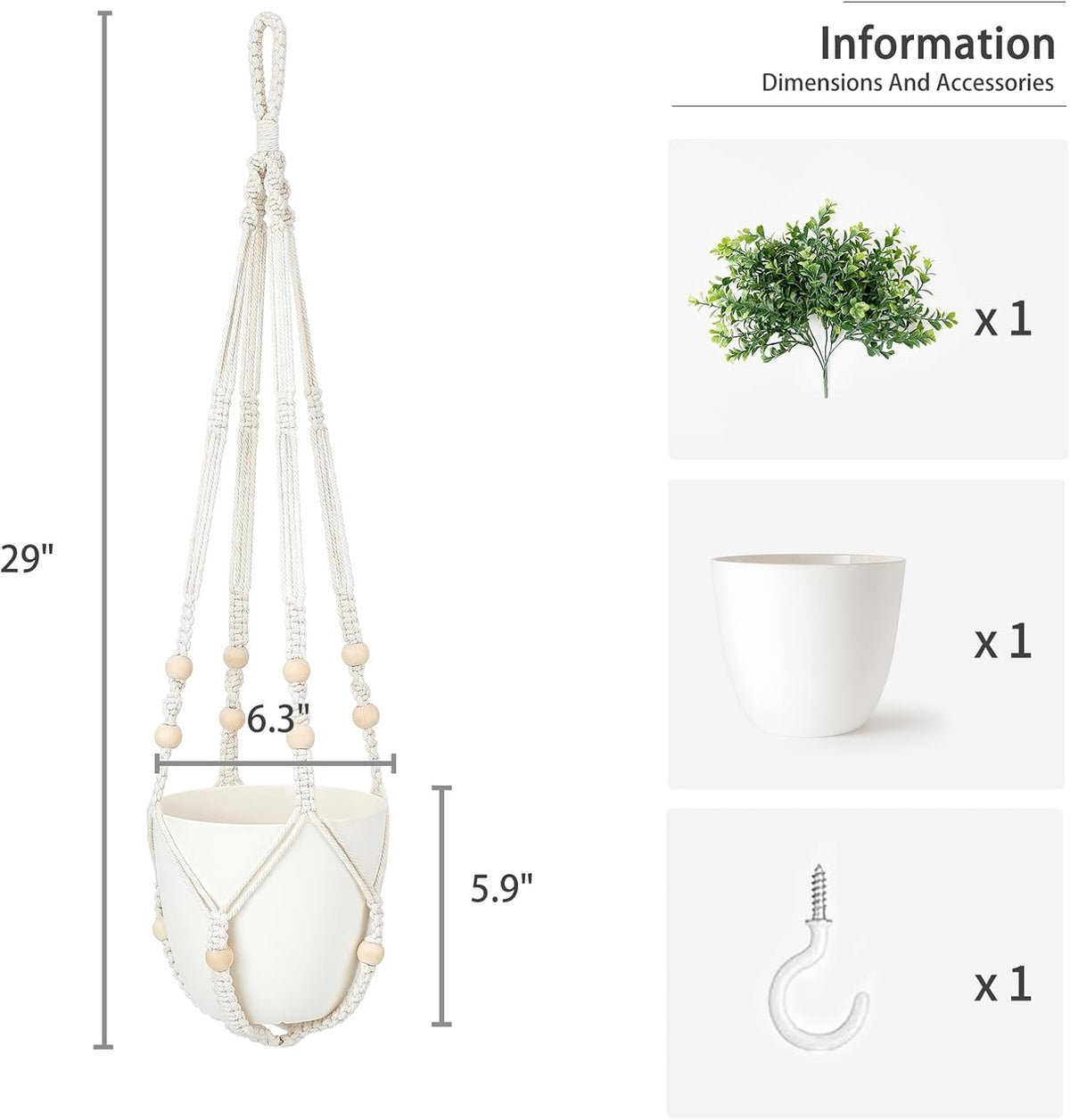 Artificial Indoor Hanging Home Plant Decor