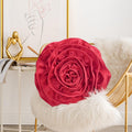 Handmade Velvet 3D Flower Throw Pillow
