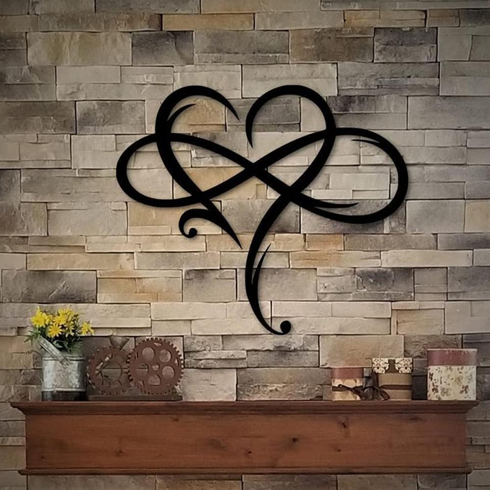 Infinity Heart Metal Wall Art Decor