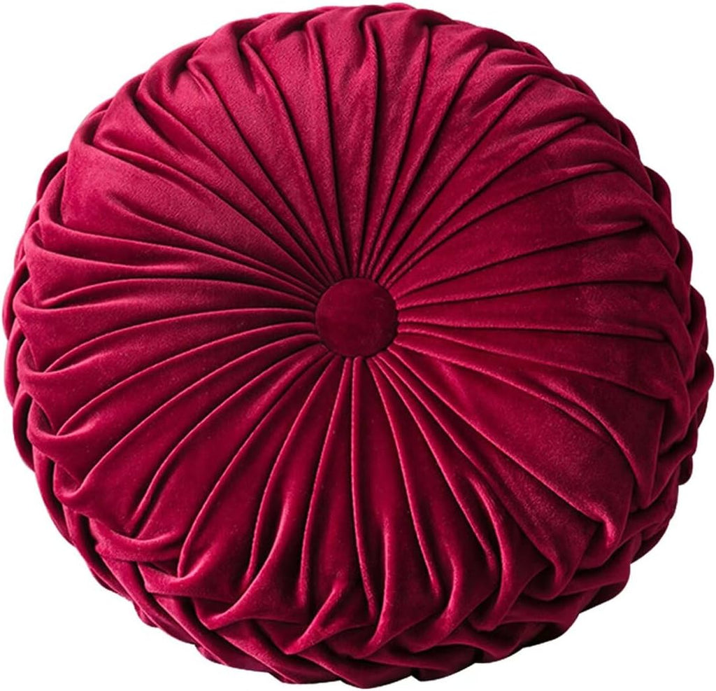 Handmade Velvet Round Decorative Pillow