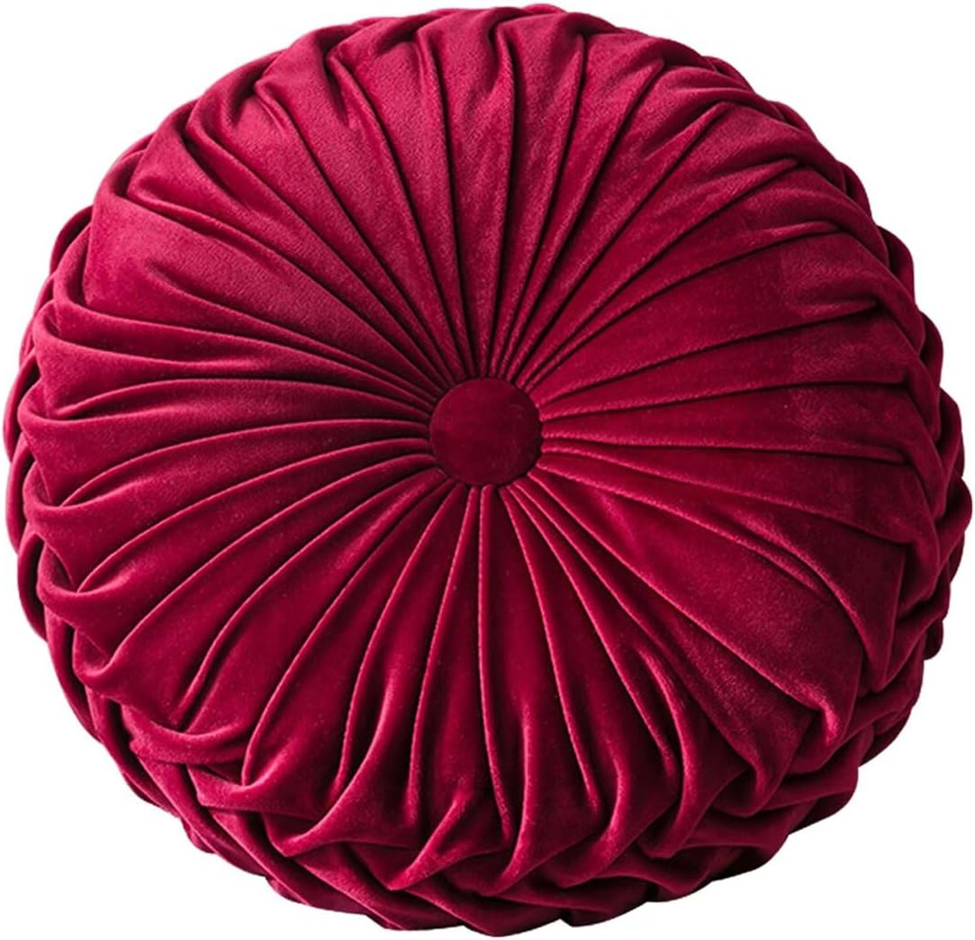 Handmade Velvet Round Decorative Pillow