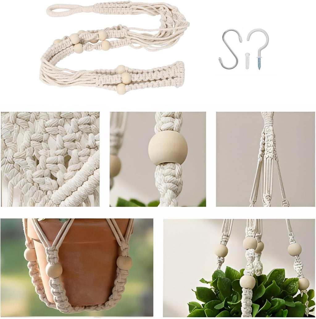 Indoor Macrame Plant Pot Holder Hanger