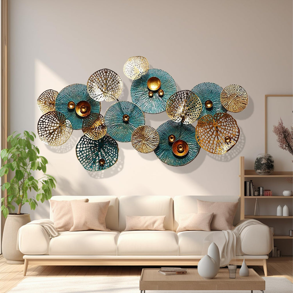 Large Metal Lotus Leaf Wall Art Decor