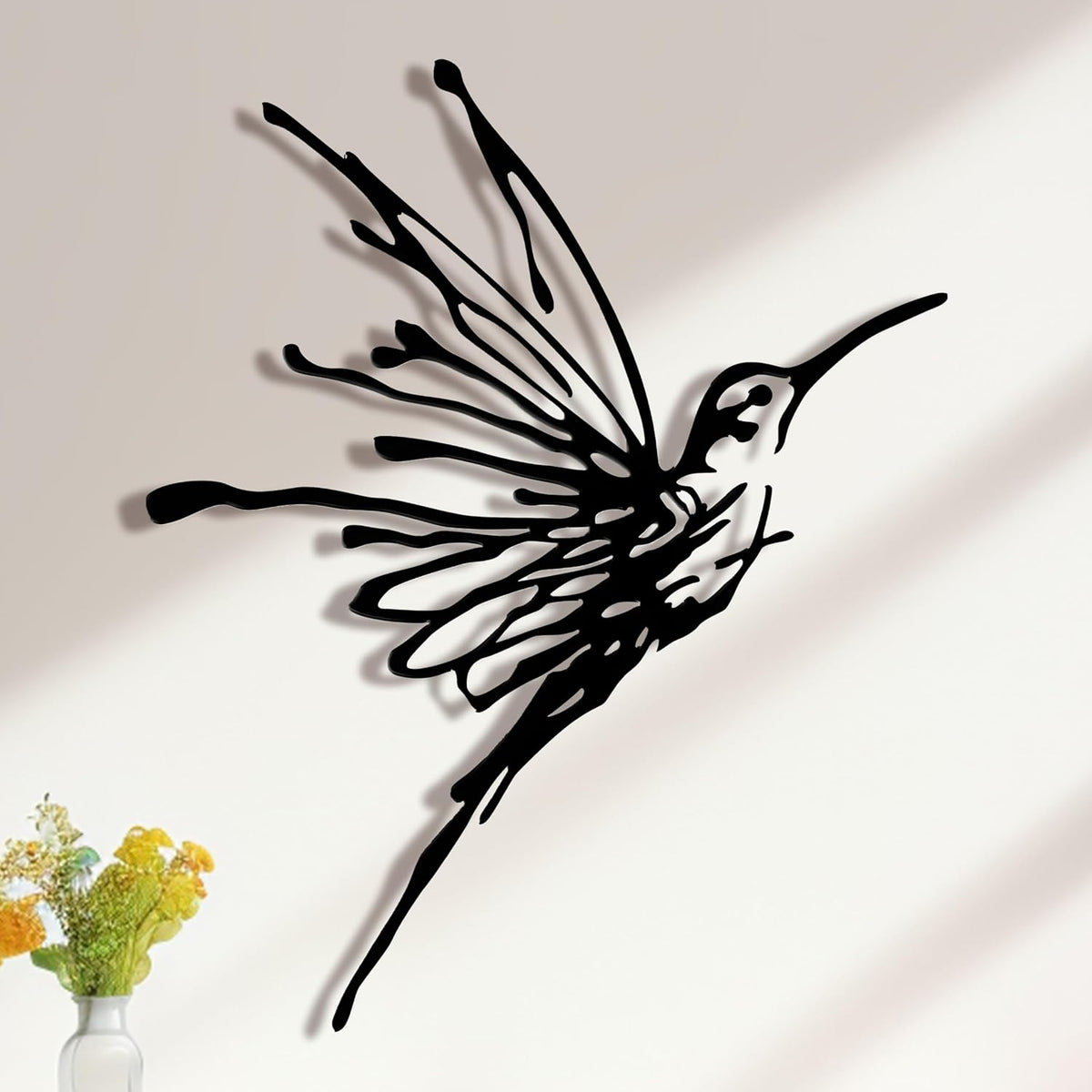 Metal Hummingbird Outdoor Wall Art Decor