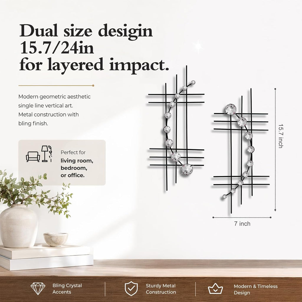 Abstract Modern Geometric Metal Wall Art