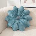 Velvet Flower‑Shaped Round Throw Pillow