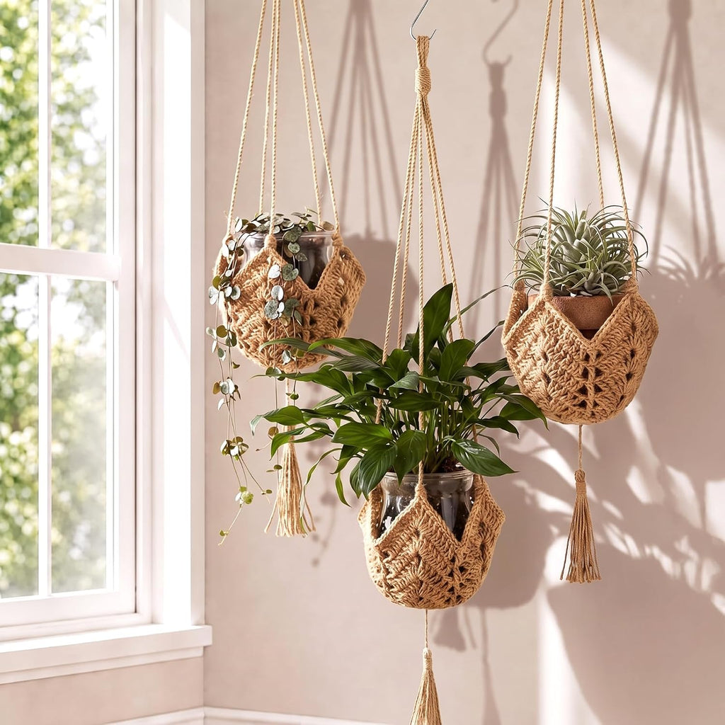 Boho Macrame Indoor Plant Hangers