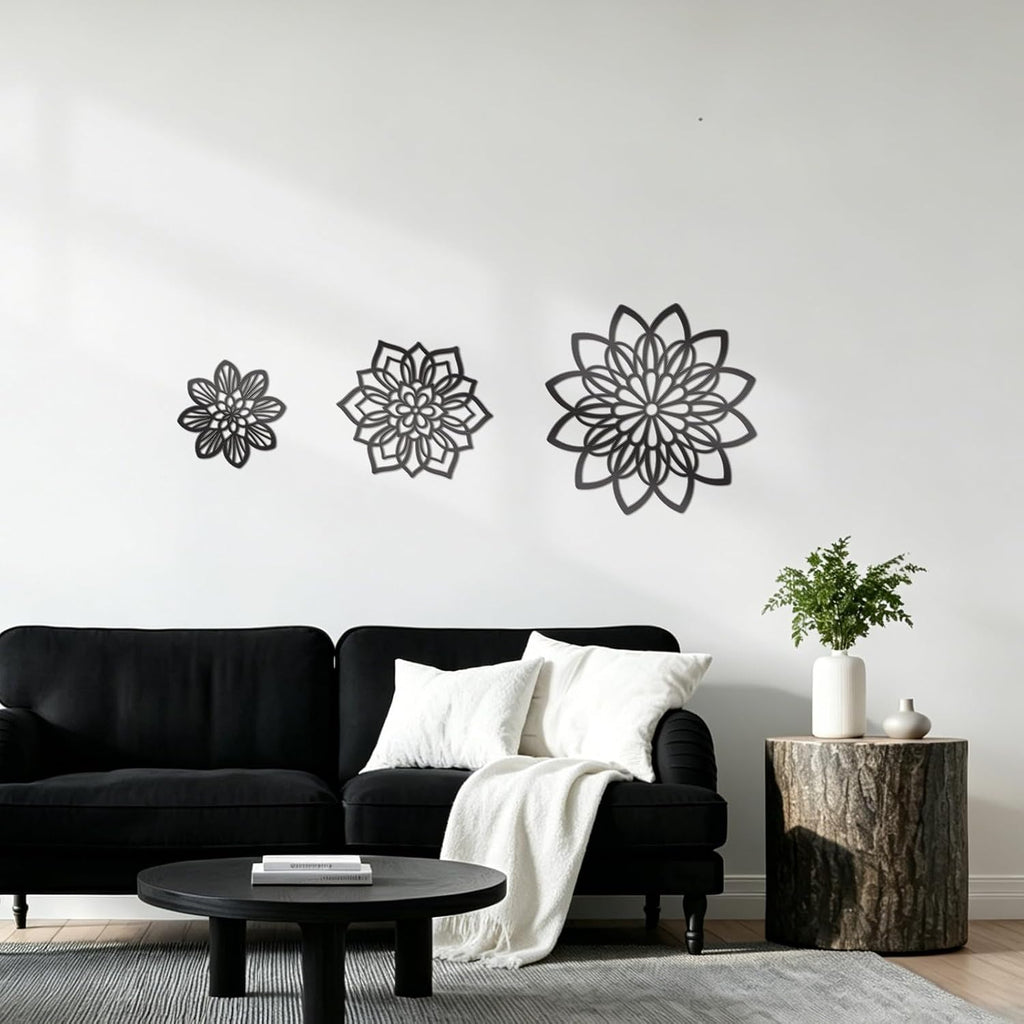 Elegant Metal Flower Wall Art Decor