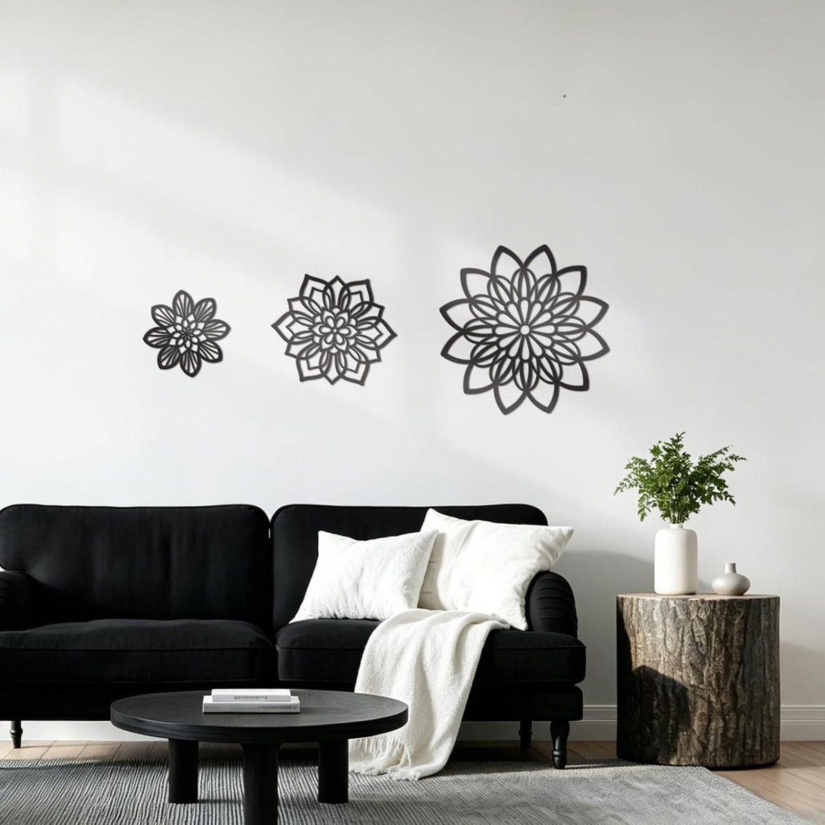 Elegant Metal Flower Wall Art Decor