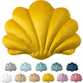 Velvet Shell‑Shaped Accent Throw Pillow