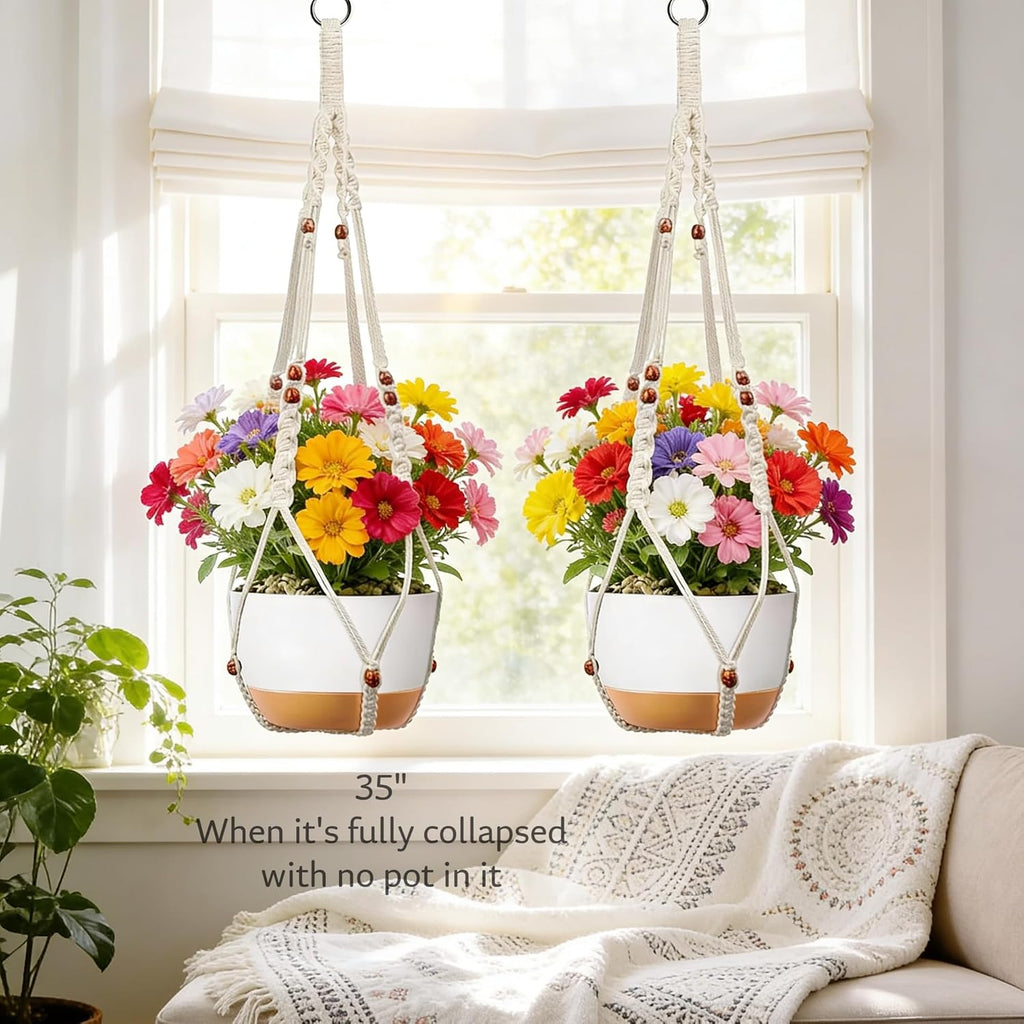 Boho Macrame Indoor Plant Hanger Holder