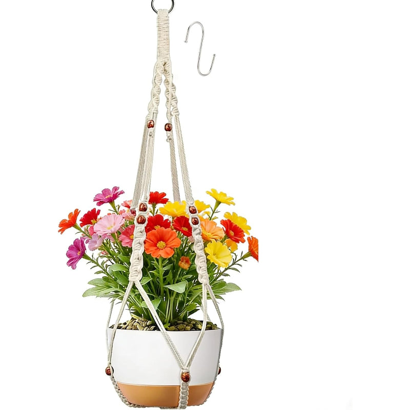 Boho Macrame Indoor Plant Hanger Holder