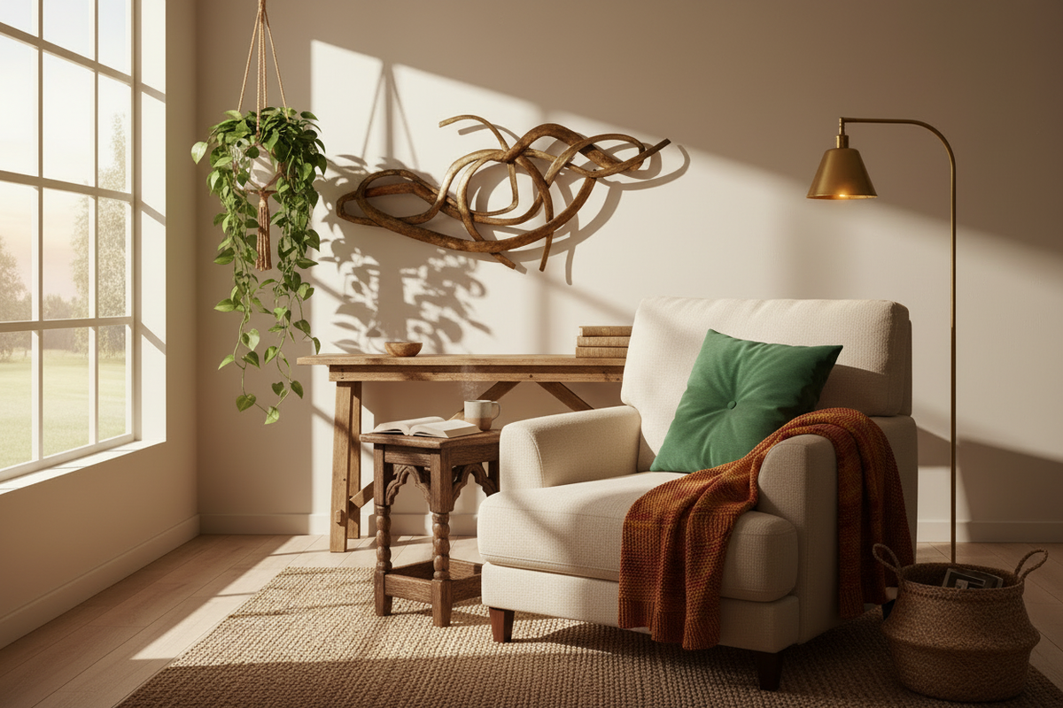 Combined warm interior featuring all four categories